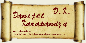 Danijel Karapandža vizit kartica